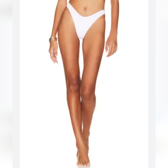 Other - Sexy high cut thong swim bottom bikini white sz M